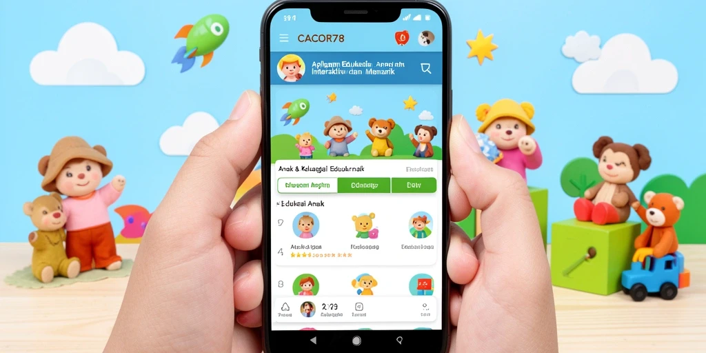 Antarmuka ramah anak CACOR78 yang interaktif dan menarik.