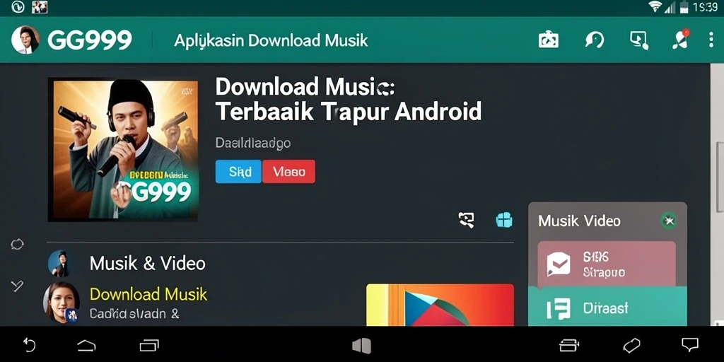 Tampilan antarmuka aplikasi GG999 untuk Download Musik yang nyaman digunakan.