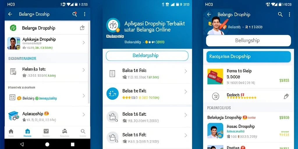 Antarmuka H03 yang intuitif dan fitur dropship yang efisien.