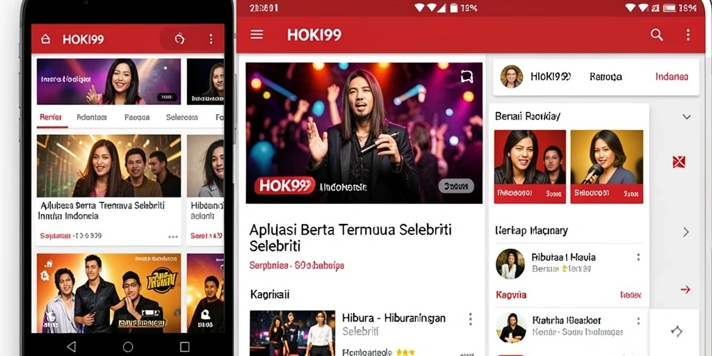 Antarmuka HOKI99 menampilkan berita hiburan selebriti terbaru.
