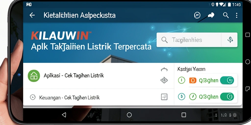 Tampilan antarmuka KILAUWIN untuk cek tagihan listrik yang ramah pengguna.