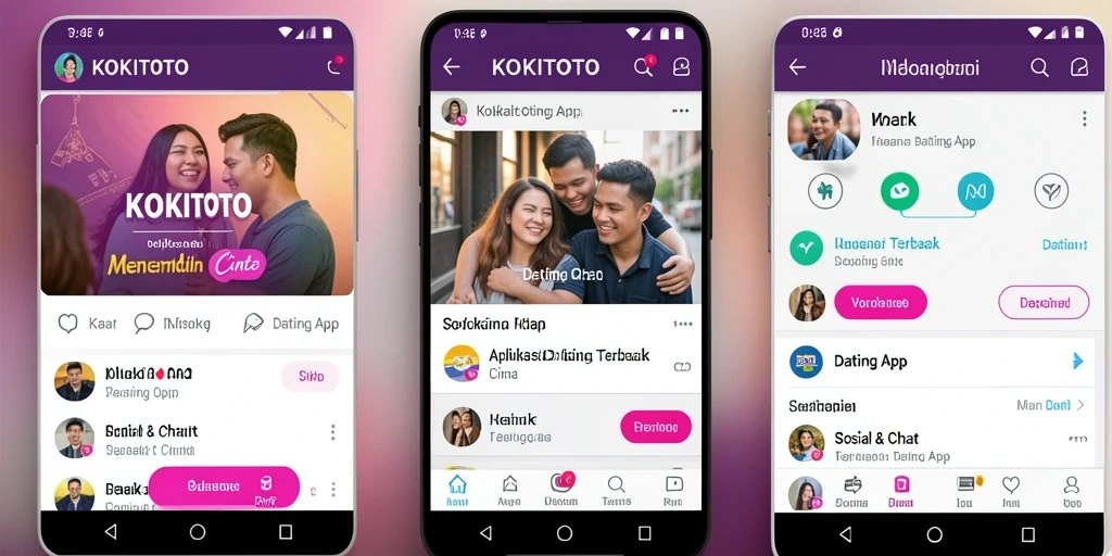 Antarmuka KOKITOTO menampilkan fitur kencan yang memudahkan interaksi pengguna.