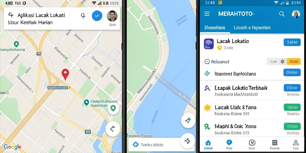 Antarmuka aplikasi MERAHTOTO menampilkan peta interaktif untuk lacak lokasi.