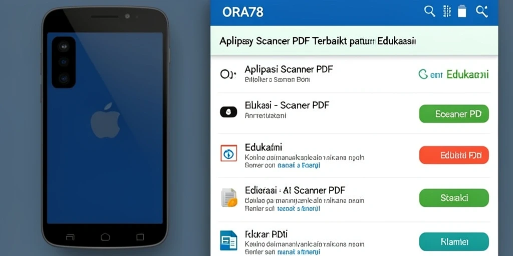 Antarmuka pengguna ORA78 yang intuitif untuk Scanner PDF.