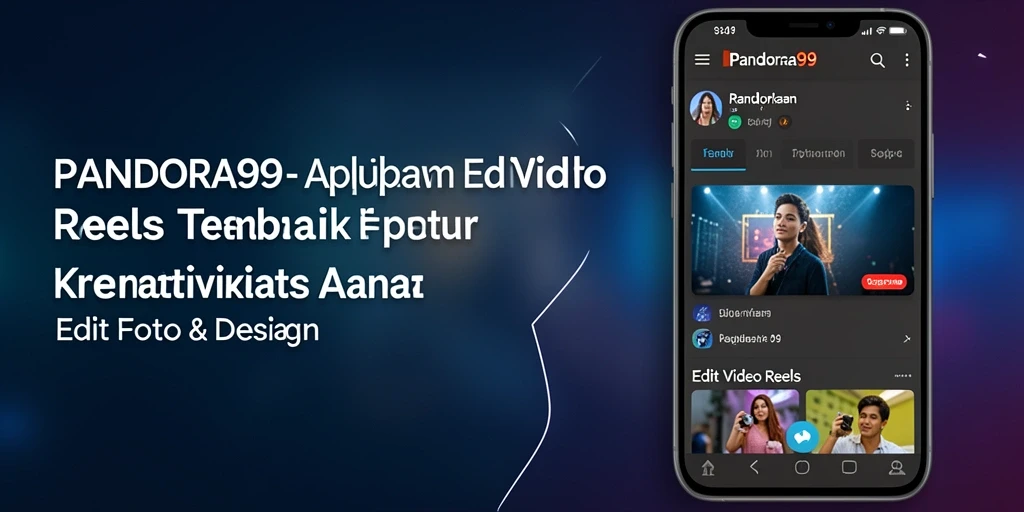 Tampilan antarmuka aplikasi PANDORA99 untuk Edit Video Reels yang intuitif.