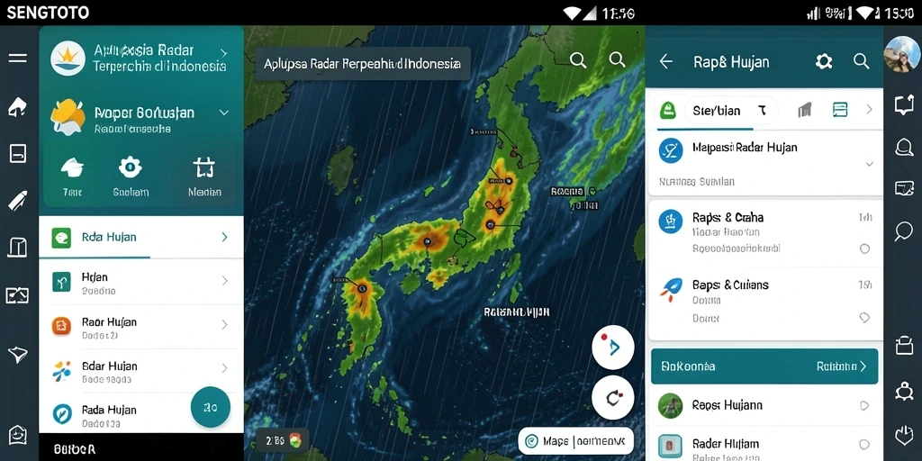 Antarmuka SENGTOTO menampilkan data radar hujan dengan jelas dan informatif.