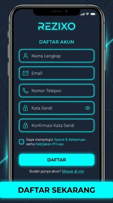 Cara Mudah Buat Akun Baru di rezixo